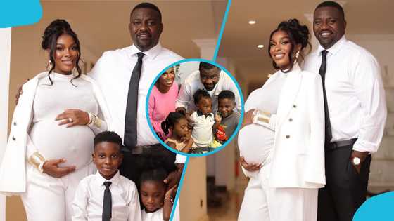 John Dumelo's wife unveils her secret third child one year after his birth, shares lovely photos