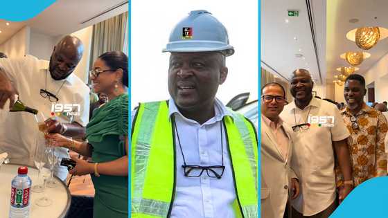 Ibrahim Mahama jokes with his peers after acquiring $100m Black Volta Gold Mining Project