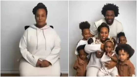 Man is not God: Mum shows off 6 children after doctors said she'll never have kids, amazing video goes viral