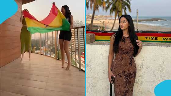 White lady delights as she arrives in Ghana for Detty December: “Ghana to the world”