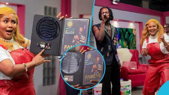 Fameye gifts McBrown 24-carat gold embedded in his Music Gold Pack, video melts hearts