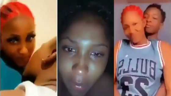 Pretty young lady sheds uncontrollable tears in video as her boyfriend breaks her heart