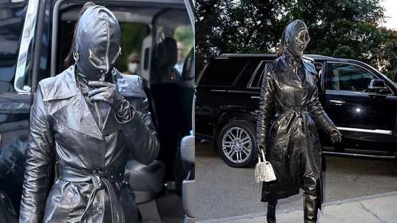 Kim Kardashian Steps Out Covered in Unconventional Head-to-Toe Leather Suit, Stirs Reactions