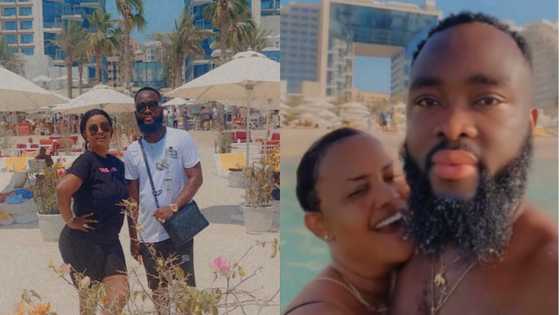 Love mu kingkong - McBrown sleeps in Maxwell's bosom as they go swimming in Dubai; romantic video stirs reactions