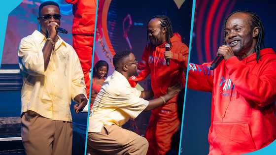 Sarkodie bows to legendary Ghanaian musician Daddy Lumba during his Valentine's Day concert, video trends