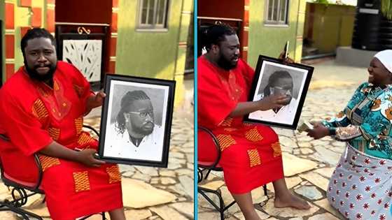 Bishop Kwabena Asiamah of Ajagurajah Movement supports young female pencil artist's career with GH¢2K
