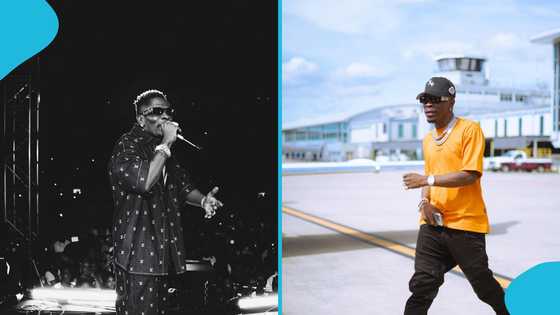 Shatta Wale falls on stage while performing in Kumasi: “The security failed him”