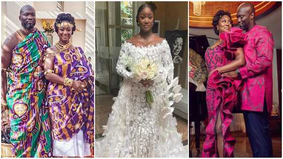 Asikafuor gown nono: Photos of the classical dress Akufo-Addo's daughter rocked for her wedding gets Ghanaians talking