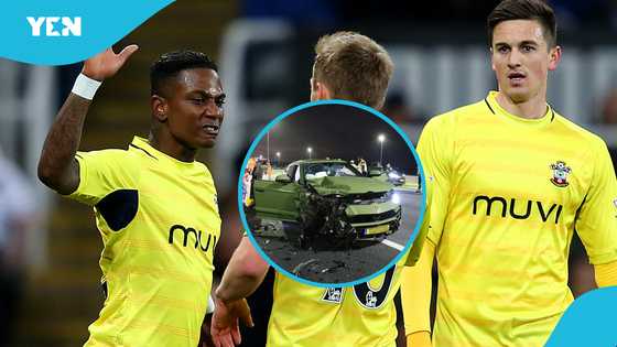 Ex-Premier League star escapes death in ghastly car accident, pictures