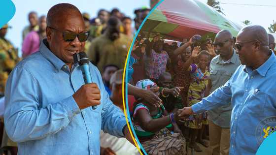 “I was shocked”: Mahama visits victims from tidal wave flooding in Volta, distributes relief items