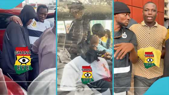 Akyenkwaa Nana excited and raises his fist as he leaves court after securing GH¢100k bail, video