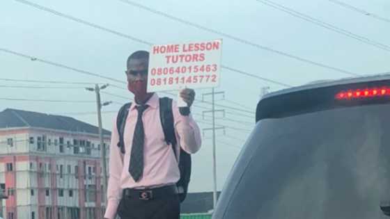 Many react as bold man stands in traffic & asks to be employed as a home tutor; many say it's not safe