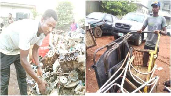 Man who sold plot of land to get master's degree now picks scraps for survival