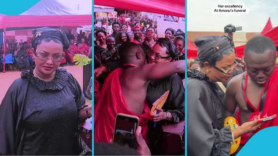 Osanju Buries mother, Nana Ama McBrown, Oheneba Jude, Others Spotted At The Funeral