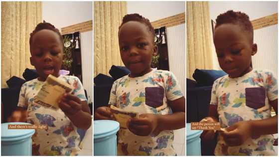 Daddy, I want to save this money here so I can give someone on the road - Baby tells his parent in cute video