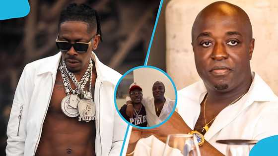 Shatta Wale 'worships' top businessman after receiving expensive and rare gift, video emerges