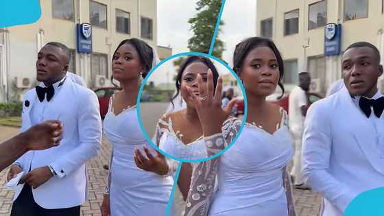 Bride gives playful advice to women on turning dating into marriage