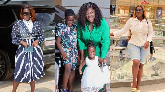 Tracey Boakye starts celebrations as she drops 2 adorable X'mas photos with her kids