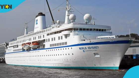 My World Odyssey, one of the largest cruise ships, arrives in Ghana