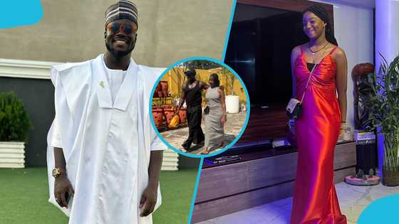Stephen Appiah’s only daughter turns heads on outing with her father (Photo)