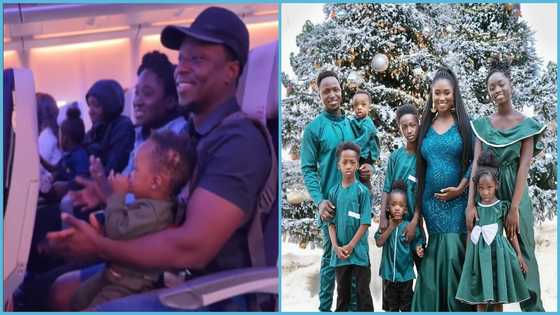 Ghanaian parents abroad brings their six children to Ghana for the first time, kids overjoyed