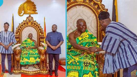 Haruna Iddrisu speaks fluent Twi with Otumfuo on a visit to Manhyia Palace