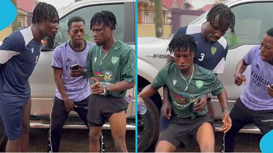 Asafo Powers schools Jonathan Sowah on how to score in Premier League, video ignites laughter: "Free tuition"