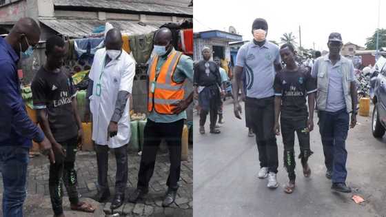 Young man arrested by Accra Metro inspectors for putting plastic waste in gutter