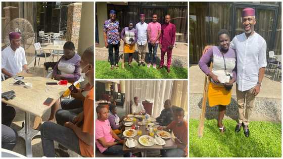 Kind politician splashes GHC15k on viral amputee water seller, photos stir massive reactions