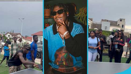 Stonebwoy dazzles fans as he plays tennis table at a star-studded event: "I dey feel da kubulor vibes"