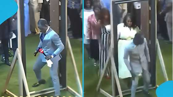 Members of Ghanaian church pay money to walk through "Door of Prosperity|"
