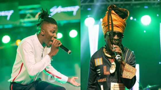 Kojo Antwi makes surprise appearance at Stonebwoy's virtual concert; photos pop up