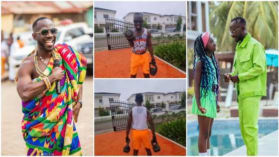 Okyeame Kwame: Veteran Rapper Lifts Weights Inside Luxury Home; Video Impresses Fans