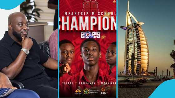Kofi Amoa-Abban rewards NSMQ Mfantsipim winners with a trip to Dubai