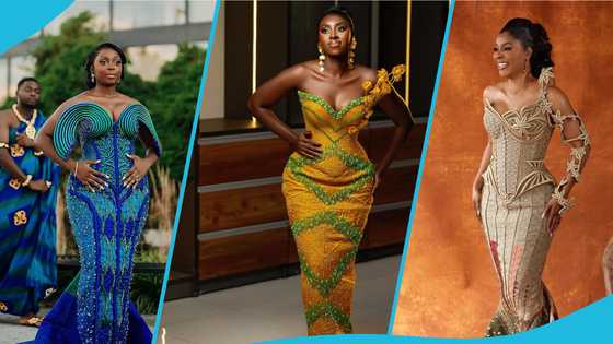 Top 10 Ghanaian brides breaking fashion norms with their unique, modern and classy kente styles