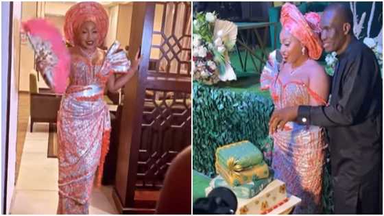 Rita and Fidelis: Sweet video captures couple cutting their modest cake, actress stuns in gorgeous outfit