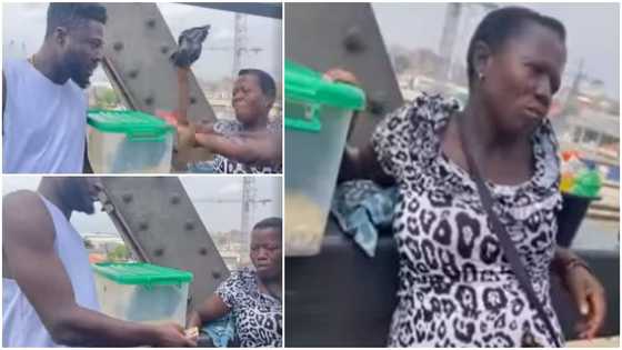 Never hawk again -Man tells pregnant hawker as he gives her GHc1,500 in video