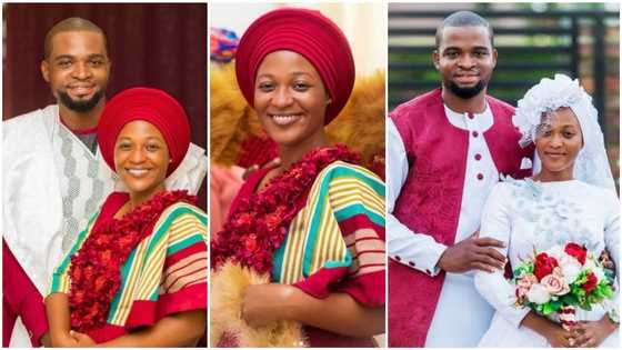 Pretty Ghanaian bride stuns many with no-makeup look for her wedding