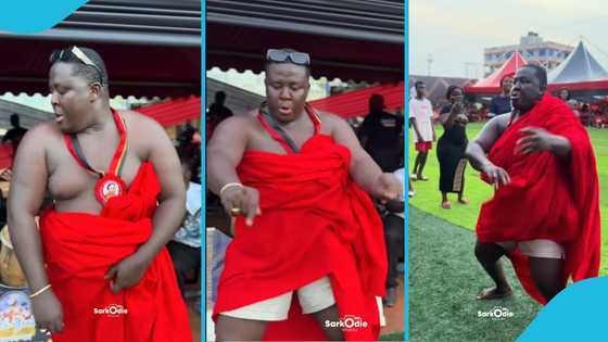 Oheneba Jude exhibits energetic Adowa dance moves at funeral