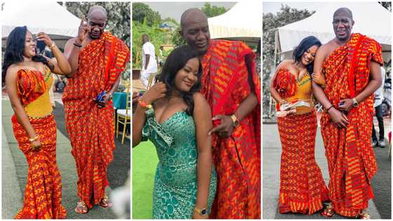 Age doesn't matter: Pretty lady grinds her 'old' groom at wedding in Kumasi, video stirs talk about age difference in marriage
