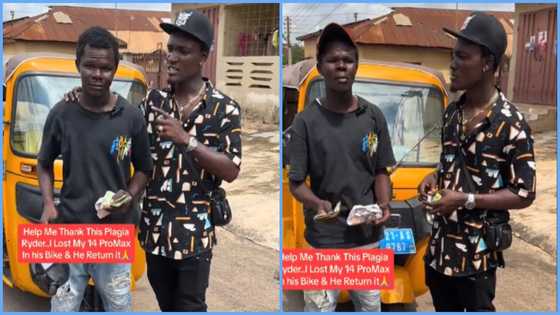 Good Samaritan: Pragya rider returns iPhone 14 Pro Max found in his tricycle, owner gives him ¢300