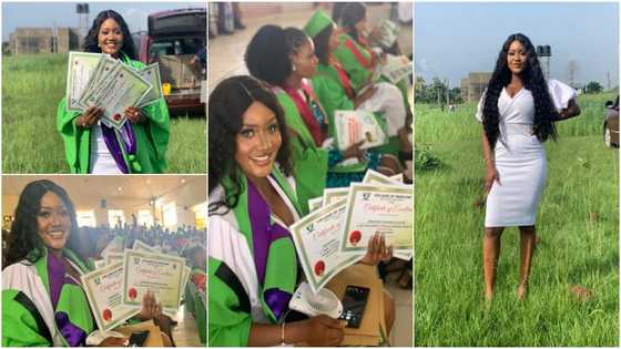 Gorgeous female doctor bags 7 awards as she graduates with distinction, "scatters" everywhere with cute photos