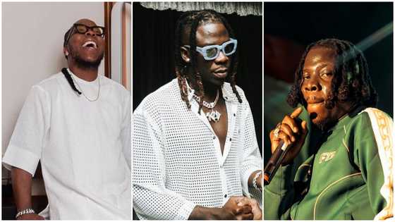 Stonebwoy and Ayigbe Edem linkup at the Grammy Awards in Los Angeles