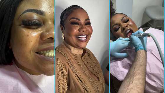 Empress Gifty transforms her yellow teeth to white using composite veneers, video awes many