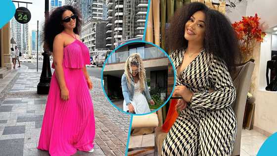 Nadia Buari flaunts her beautiful house as she plays with her dogs, peeps react