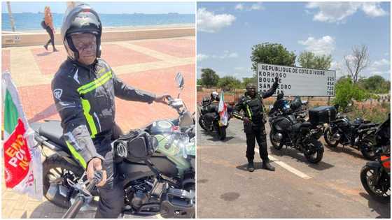 Man riding bike from London to Lagos turned back at Cote d'Ivoire's border, many react