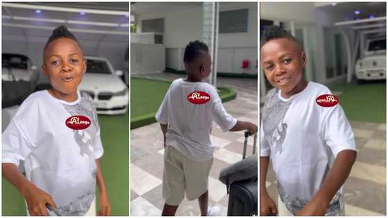 "Kwahu ni baakop3": Kumawood actor Yaw Dabo visits Kenpong's plush mansion, shows his expensive cars in his garage (video)