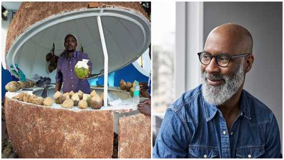 Very unique: Photos of coconut seller's creatively designed coconut-shaped stand causes stir online