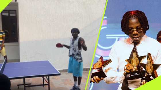 Stonebwoy Displays Hidden Sports Talent, Claims He Needs a Coach: Video