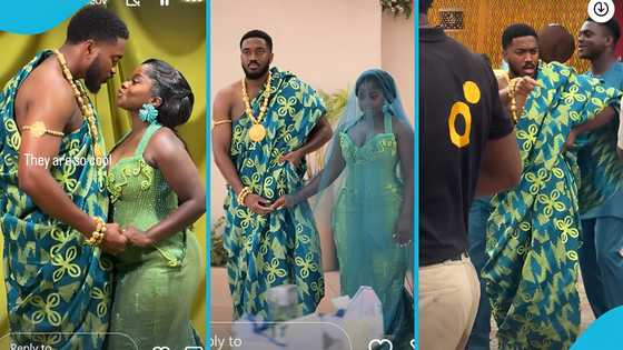 Akosua Agyapong and Amandzeba's daughter marries, husband steals the show at traditional wedding